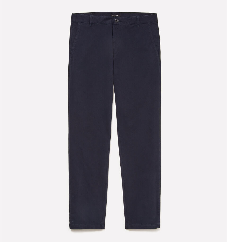 Pantalon chino bleu foncé - pantalons chinos pour homme - Bleu Foncé | Sisley image number 1